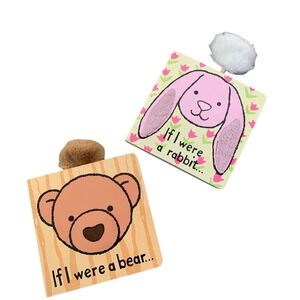 Jellycat Board Books Kids Multi If I Were a Rabbit Bear Sensory Set Educational